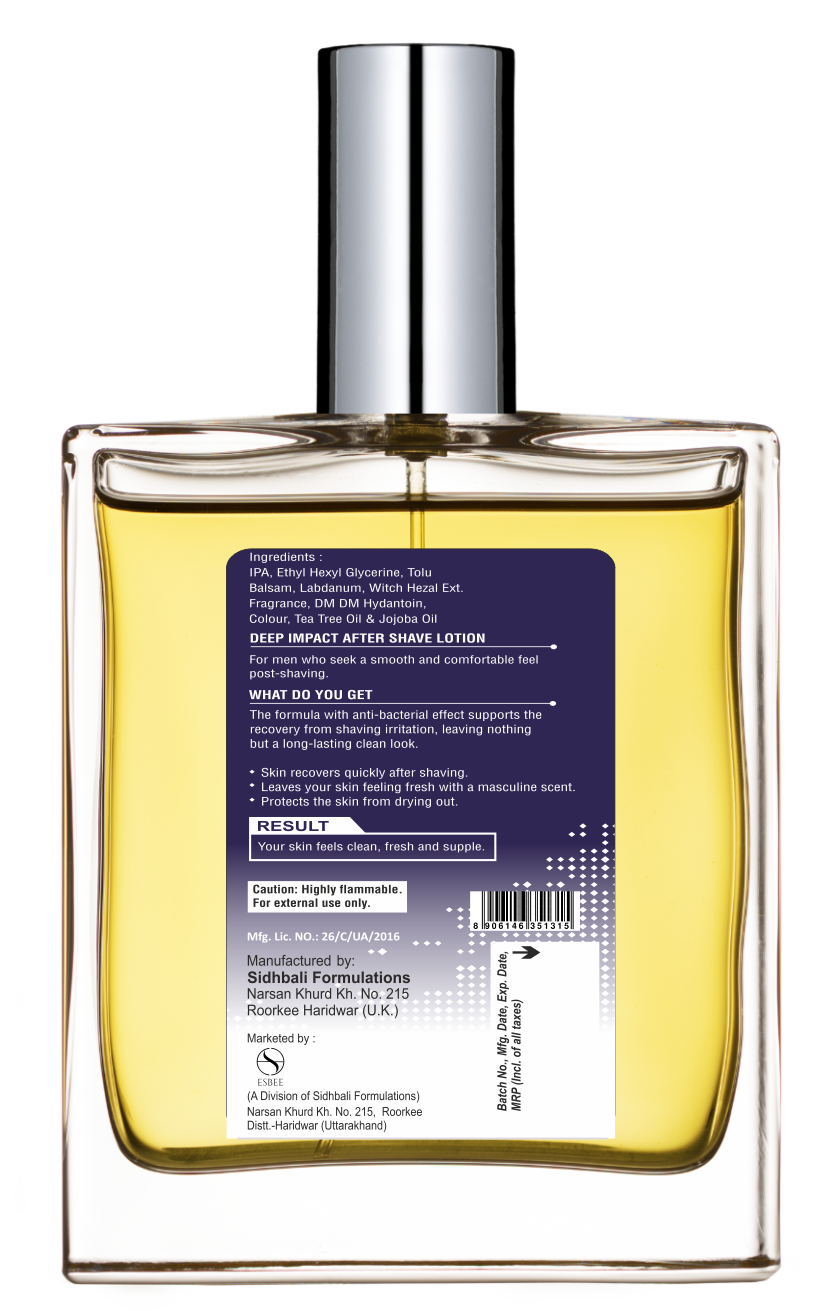 Esbee Musk Aftershave Lotion | Soothing & Refreshing | Witch Hazel, Tea Tree Oil, Jojoba Oil | Hydrates & Protects Skin | Classic Musk Fragrance I 100Ml I For Men - Image 3