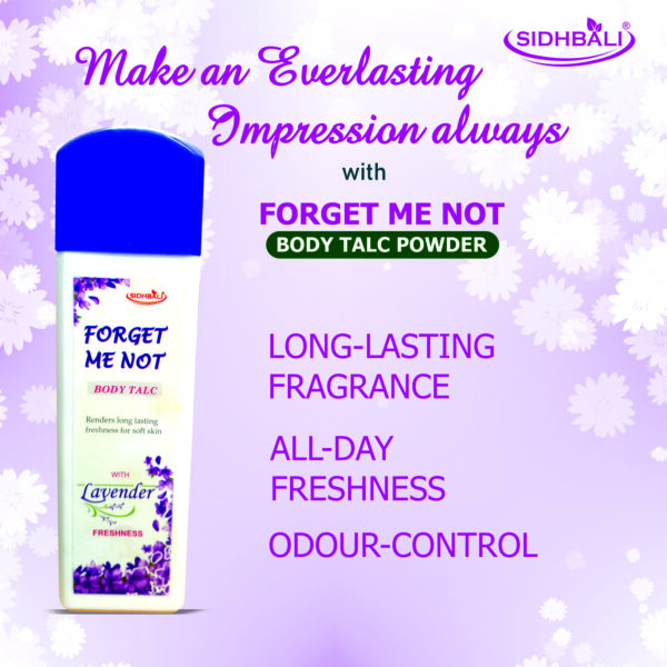 Forget Me Not Lavender & Sandalwood Body Talc | Long-Lasting Freshness & Odor Control | Soft & Comfortable Skin | Paraben-Free, Cruelty-Free & 100% Vegan | 100g I Pack of 2 - Image 10