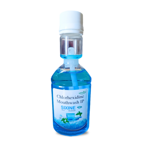 Sixine Chlorhexidine Mouthwash IP | No Alcohol | No Burning Sensation | No SLS & Paraben | Long Lasting Freshness | Removes 99.9% Germs | Gentle Oral Care