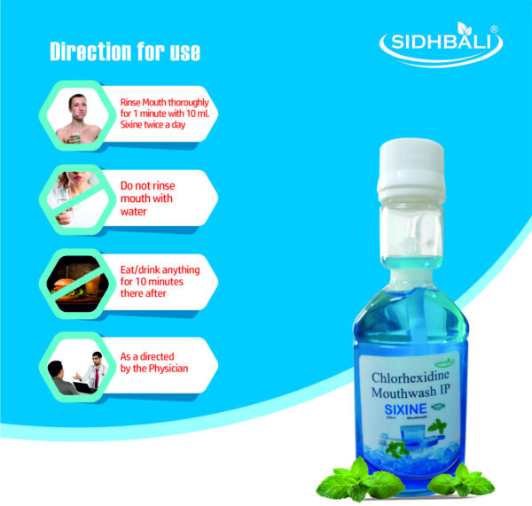 Sixine Chlorhexidine Mouthwash IP | No Alcohol | No Burning Sensation | No SLS & Paraben | Long Lasting Freshness | Removes 99.9% Germs | Gentle Oral Care - Image 6