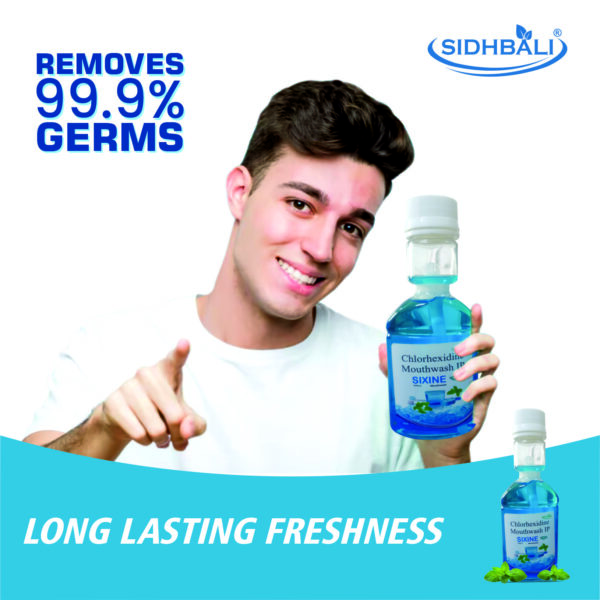 Sixine Chlorhexidine Mouthwash IP | No Alcohol | No Burning Sensation | No SLS & Paraben | Long Lasting Freshness | Removes 99.9% Germs | Gentle Oral Care - Image 4