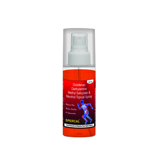 Sidhbali Diclofenac Diethylamine, Methyl Salicylate & Menthol Pain Relief Spray – Fast & Effective Relief | Reduces Swelling & Inflammation | 100ML