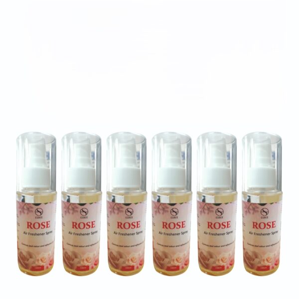 Esbee Rose Freshener Spray – 6 x 100ML | Long-Lasting & Refreshing Floral Fragrance | Odor Eliminator & Room Freshener (Pack of 6) (100ML, Rose)