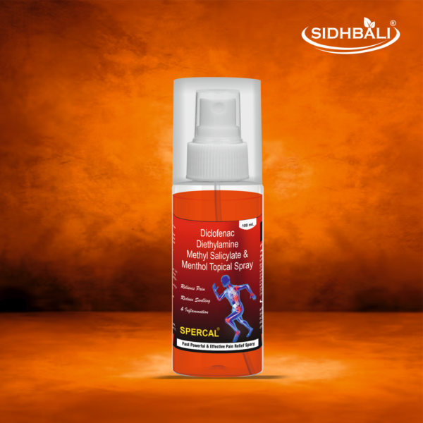 Sidhbali Diclofenac Diethylamine, Methyl Salicylate & Menthol Pain Relief Spray – Fast & Effective Relief | Reduces Swelling & Inflammation | 100ML - Image 2