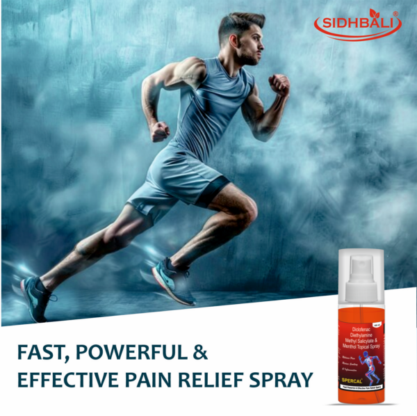 Sidhbali Diclofenac Diethylamine, Methyl Salicylate & Menthol Pain Relief Spray – Fast & Effective Relief | Reduces Swelling & Inflammation | 100ML - Image 6